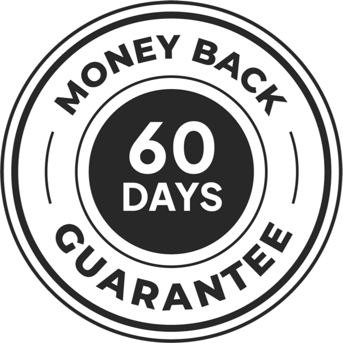 60 days money-back guarantee seal